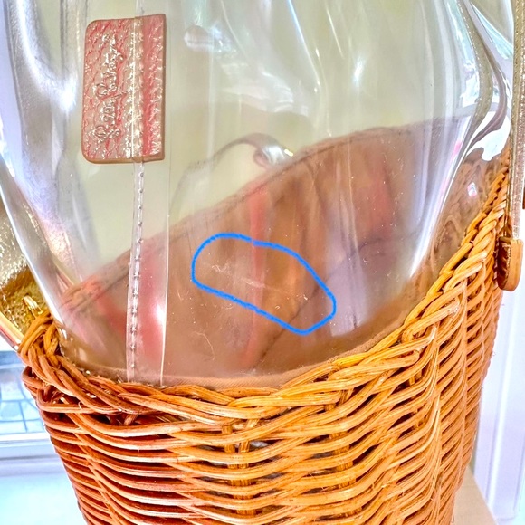 Lilly Pulitzer Ellamae Clear Wicker Backpack - Picture 13 of 14